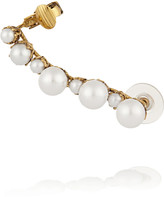 Thumbnail for your product : Erickson Beamon Pearly Queen gold-plated faux pearl earring