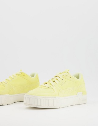Puma Cali Suede gum sole sneakers in yellow - exclusive to ASOS - ShopStyle