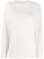 Thumbnail for your product : Liska Ribbed-Trim Cashmere Jumper