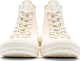 Thumbnail for your product : Converse x Maison Margiela White & Orange Painted High-Top Sneakers