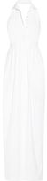 Thumbnail for your product : Rosetta Getty Pleated Stretch Cotton-Blend Poplin Halterneck Gown