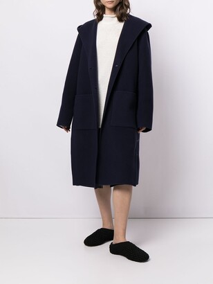 Proenza Schouler White Label Hooded Single-Breasted Coat