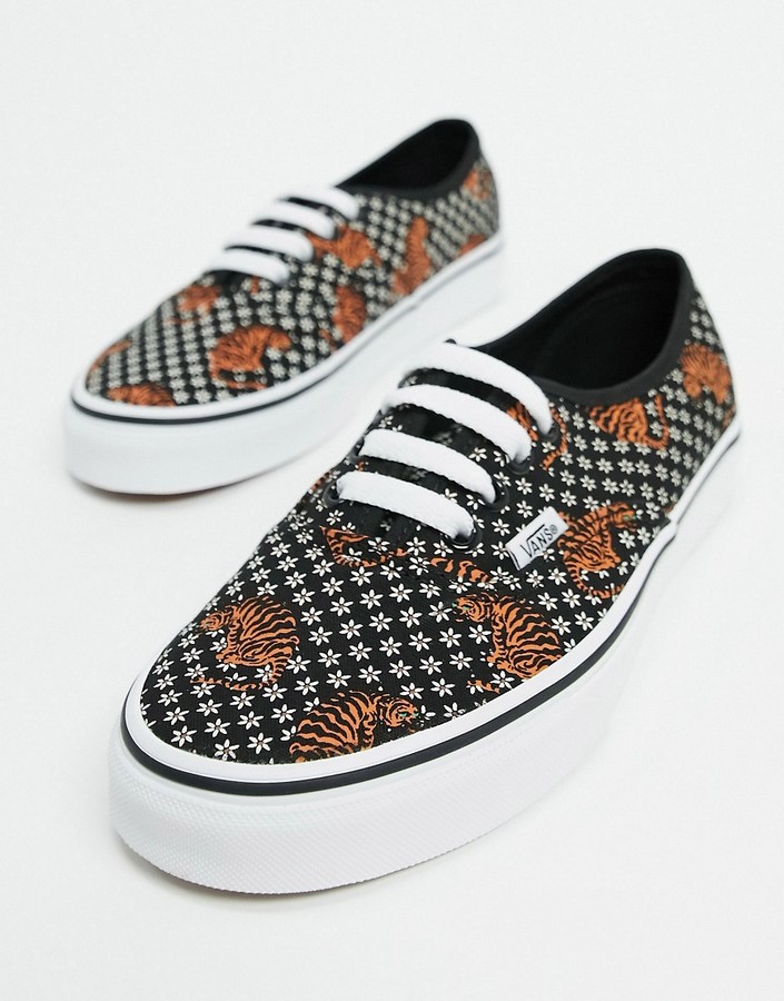 vans authentic floral print shoes