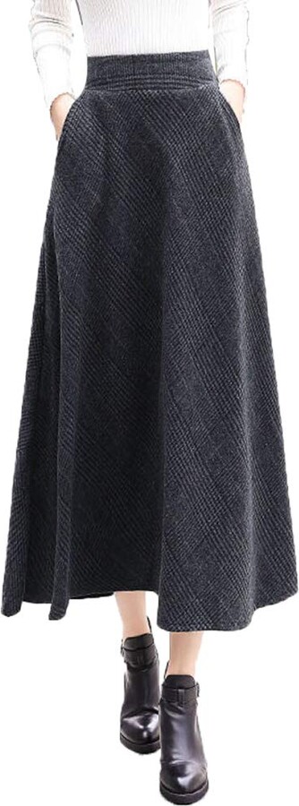 flared wool skirt uk