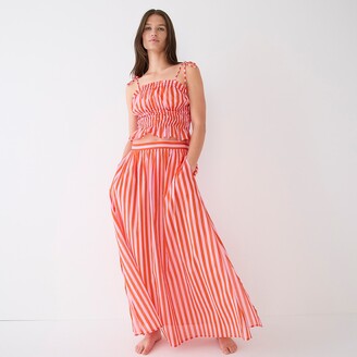 J.Crew Cotton voile maxi skirt cover-up in stripe