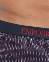 Thumbnail for your product : Emporio Armani Woven Logo Trunks In Navy Spot