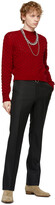 Thumbnail for your product : John Lawrence Sullivan Red Cable Knit Sweater