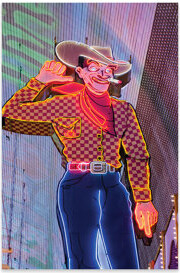 Red Barrel Studio Berdene Vegas Vic Neon Sign In Zoom, Fremont Street, Downtown Las Vegas, Nevada, USA by Michael DeFreitas