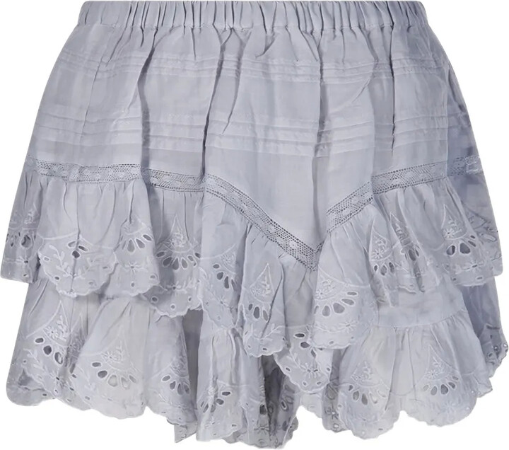 MARANT ÉTOILE Ruffled Eyelet Shorts