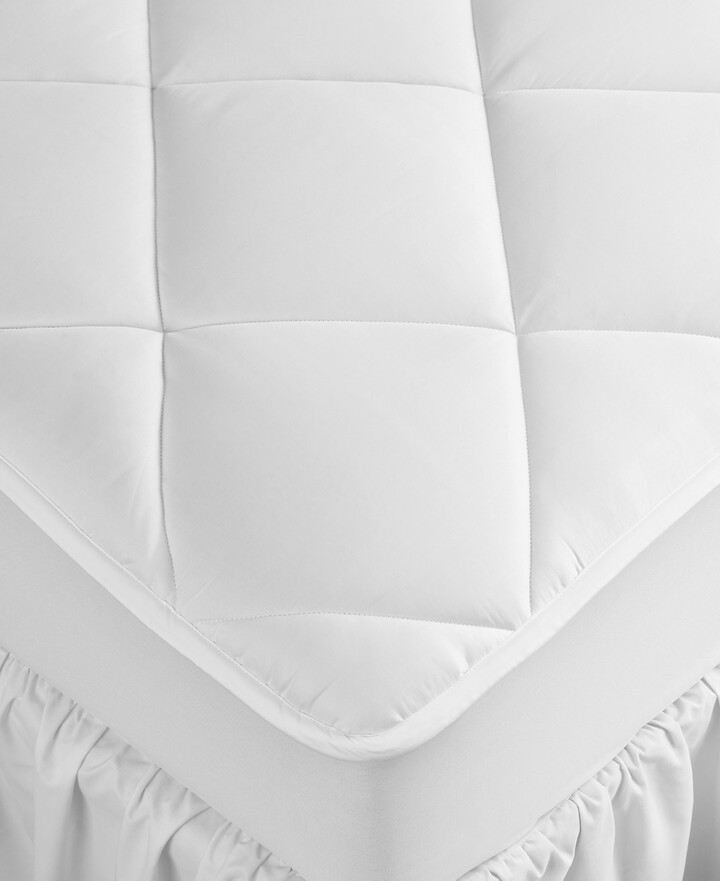Hotel Collection 500 Thread Count Cotton Hypoallergenic Down Alternative Fill Extra Deep Mattress Pad, Queen, Exclusively at Macy's