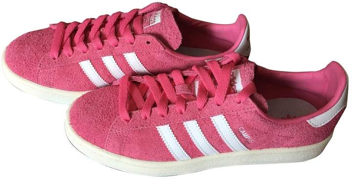 adidas Pink Suede Trainers - ShopStyle