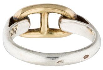 Hermes Two-Tone Chaine D'Ancre Ring