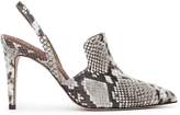 Thumbnail for your product : Reiss Hayley - Snake-print Slingback Mules in Snake