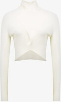 Thumbnail for your product : Reiss Womens Coral Elsie Draped-neck Knitted top