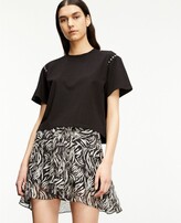 Thumbnail for your product : The Kooples Black cotton T-shirt with studs