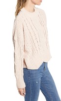 Thumbnail for your product : Blank NYC Cable Knit Crewneck Sweater