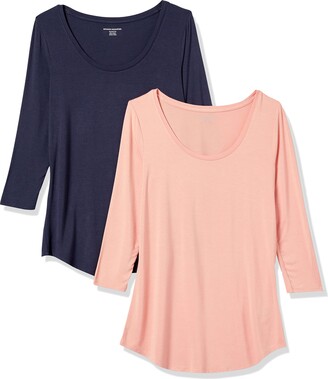 Pink 3/4 Sleeve Women's Tops | Shop the world's largest collection 