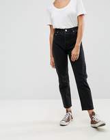 Thumbnail for your product : ASOS Design Florence Authentic Straight Leg Jeans In Washed Black