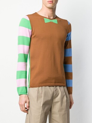 Comme des Garçons Shirt Striped Sleeve Sweater