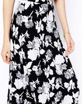 Thumbnail for your product : ASOS Maxi Skirt In Mono Floral Print