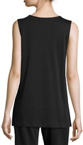 Thumbnail for your product : Joan Vass Sequined-Neck Long Interlock Tank