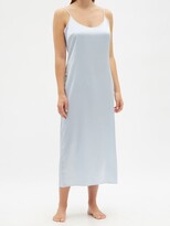 Thumbnail for your product : La Perla Scoop-neck Silk-charmeuse Nightdress - Light Blue