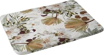 Deny Designs IvetaAbolinaJulietteCharmBathRugBrown-DenyDesigns:ModernBotanicalLeafPatternLightweightPlush1'9\