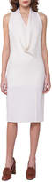 Thumbnail for your product : Akris Sleeveless Drape-Front Dress, Off White