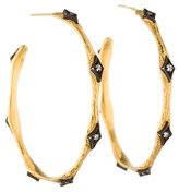 Thumbnail for your product : Arman Two-Tone Diamond Hoop Earrings