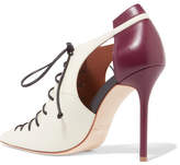 Thumbnail for your product : Malone Souliers Montana Cutout Two-tone Leather Pumps - Ivory