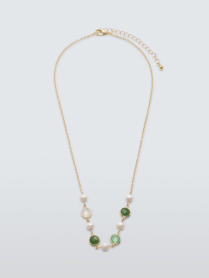 Orelia Luxe Chain & Pearl Necklace, Gold at John Lewis & Partners