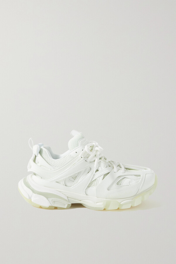 Balenciaga Track Glow-in-the-dark Logo-detailed Mesh And Rubber ...