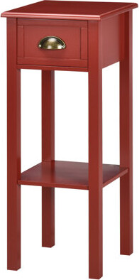 Ivy Bronx 2-Tier Side Table With Drawer Narrow End Table With Bottom Shelf For Living Room Or Bedroom