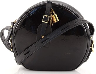 Louis Vuitton, Bags, Louis Vuitton Black Vernis And Leather Boite Chapeau  Souple Mm Bag