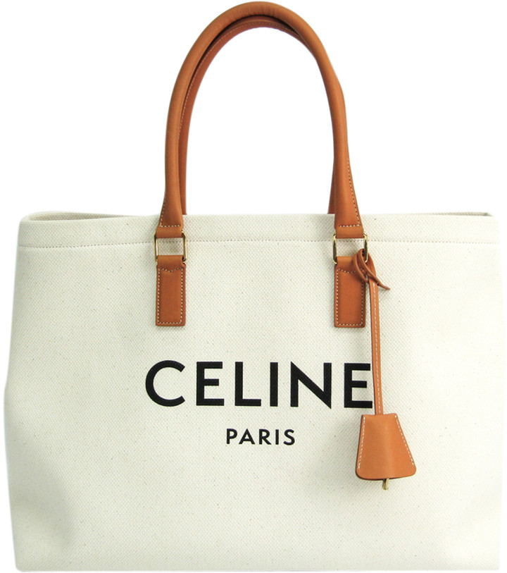 celine white tote bag