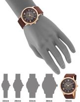 Thumbnail for your product : English Laundry Rose Goldtone Stainless Steel & Croc-Embossed Brown Leather Strap Chronograph Watch