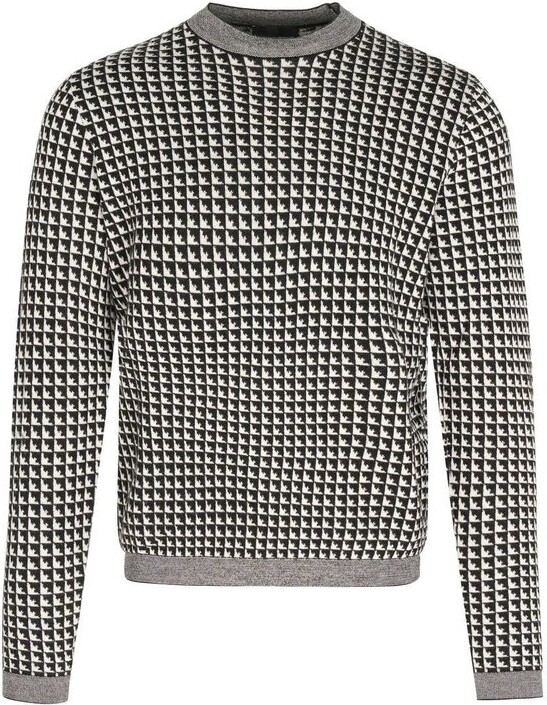 Emporio Armani Houndstooth Crewneck Jumper
