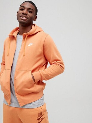 Nike NSW Club Fleece Full Zip Hoodie - Orange - ShopStyle Boys' Sweatshirts