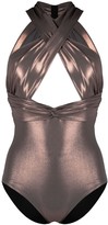 Thumbnail for your product : Maria Lucia Hohan Cancun crossover swimsuit