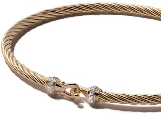David Yurman 18kt yellow gold Buckle diamond bracelet