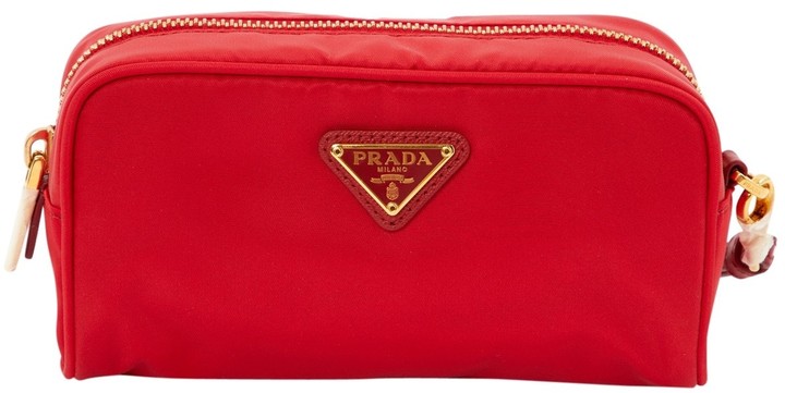 prada red clutch