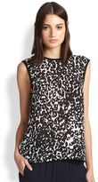 Thumbnail for your product : A.L.C. Cylus Silk Leopard-Print Top