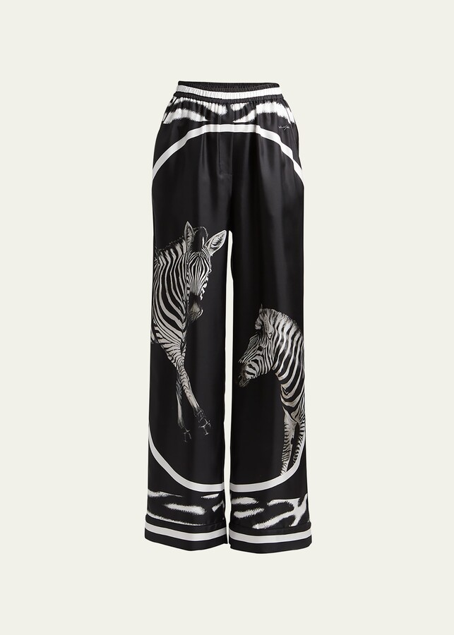Dolce & Gabbana ZebraPrint Silk Twill Pajama Pants ShopStyle