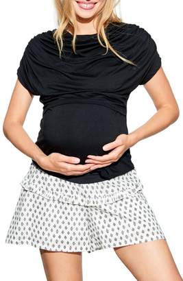 Maternal America Cowl Neck Maternity/Nursing Top