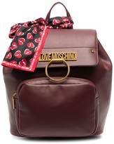 Thumbnail for your product : Love Moschino Logo-Plaque Handkerchief Backpack