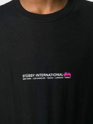 Stussy palm tree print T-shirt