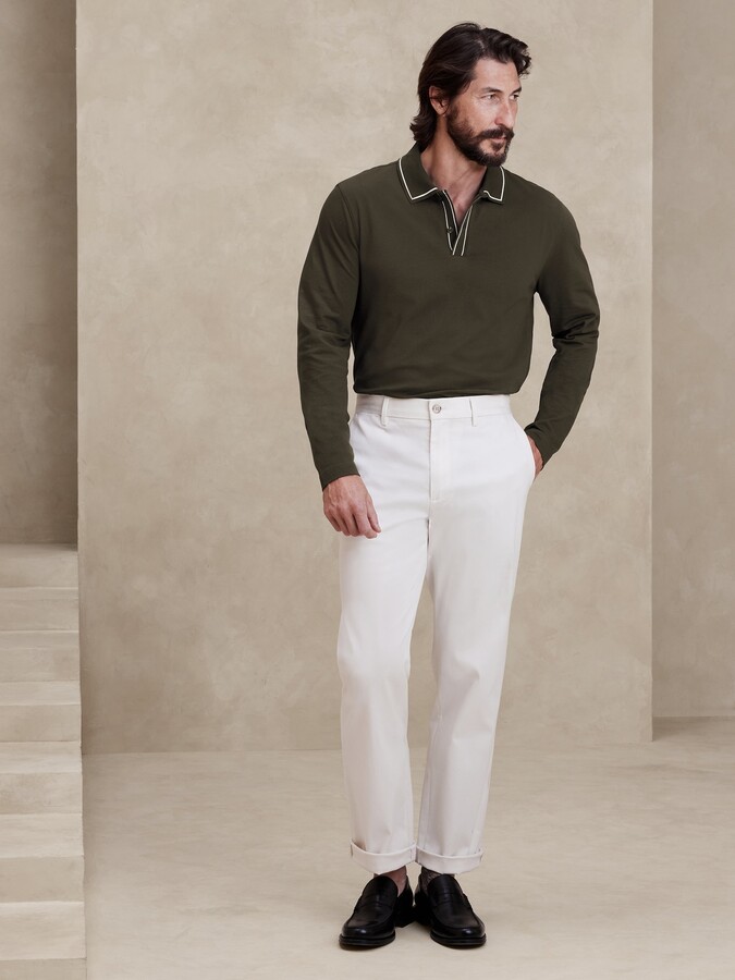 Banana Republic Luxury-Touch Pique Polo Shirt - ShopStyle