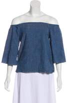 Thumbnail for your product : Alice + Olivia Denim Off-The-Shoulder Top