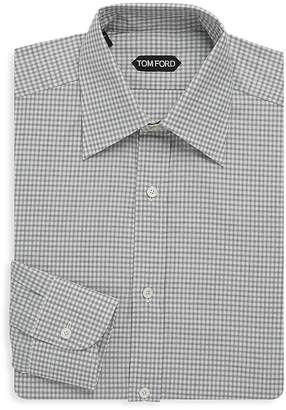 Tom Ford Men's Micro Check Cotton Dress Shirt