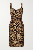 Thumbnail for your product : Dolce & Gabbana Leopard-print Silk-blend Charmeuse Dress